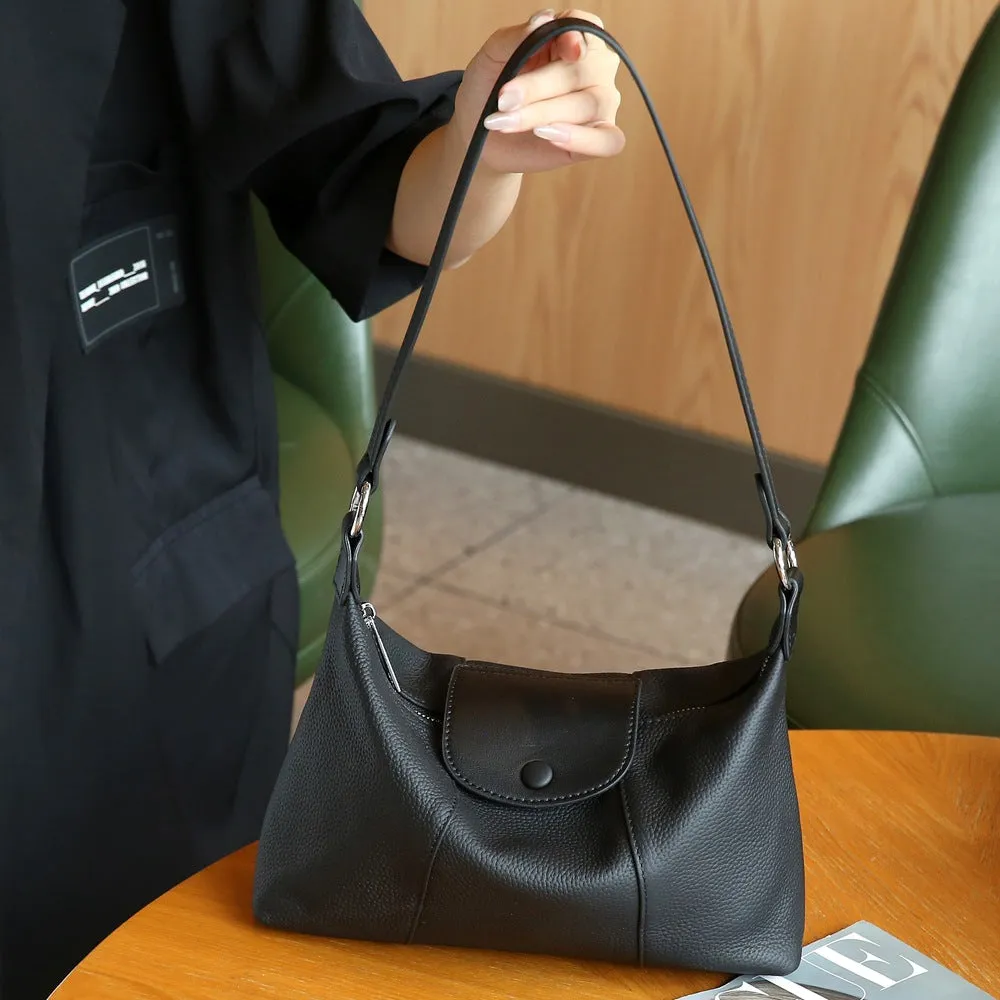 Niche women's bags, high-end leather dumpling bags, New color contrast TOGO first-layer cowhide shoulder messenger bag 66049