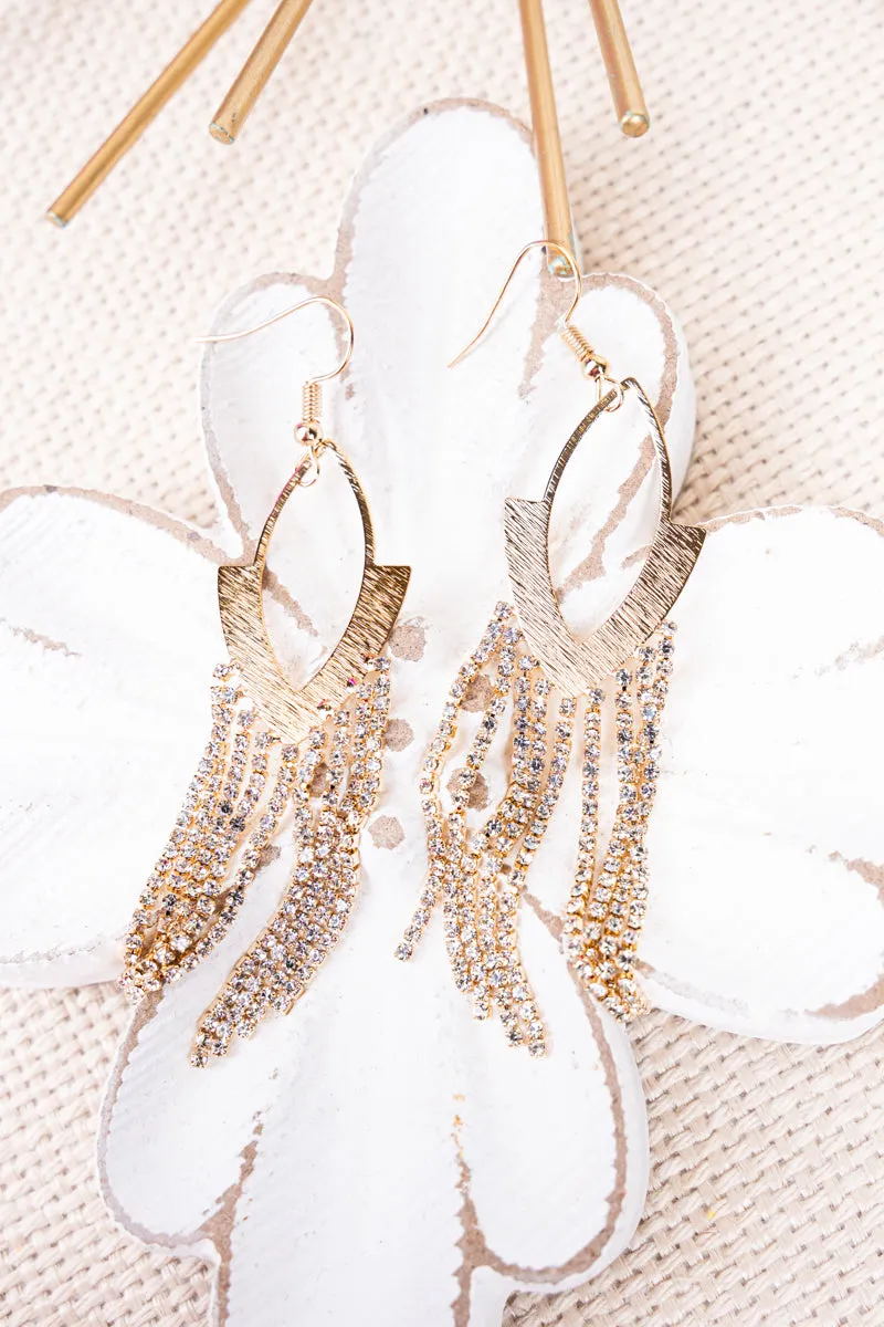 NYC Lights Goldtone Crystal Tassel Earrings