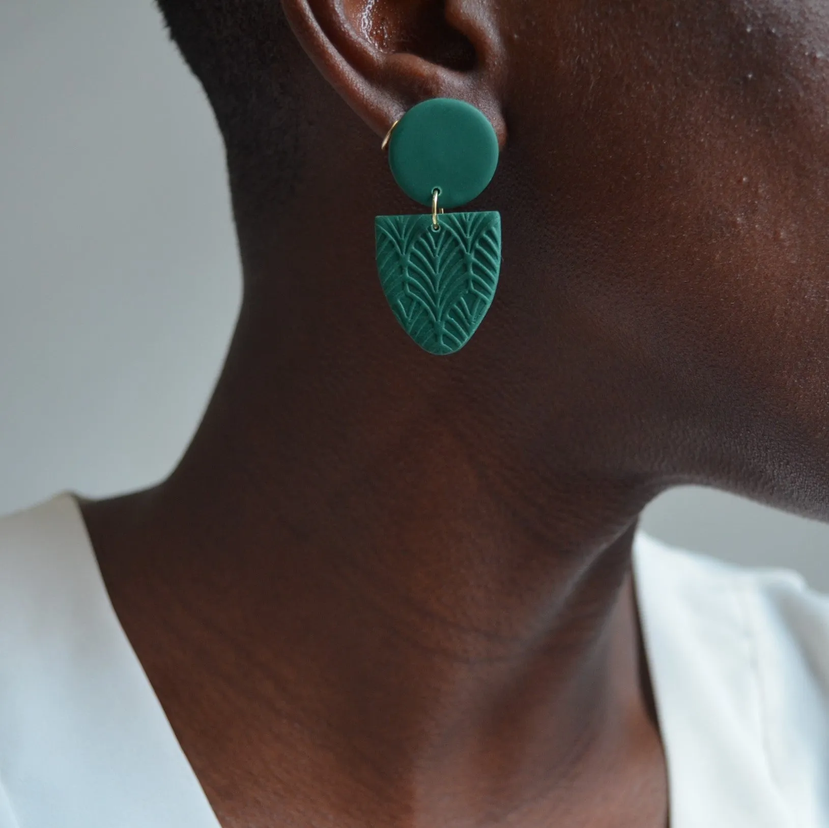 O' Green World Statement Earrings