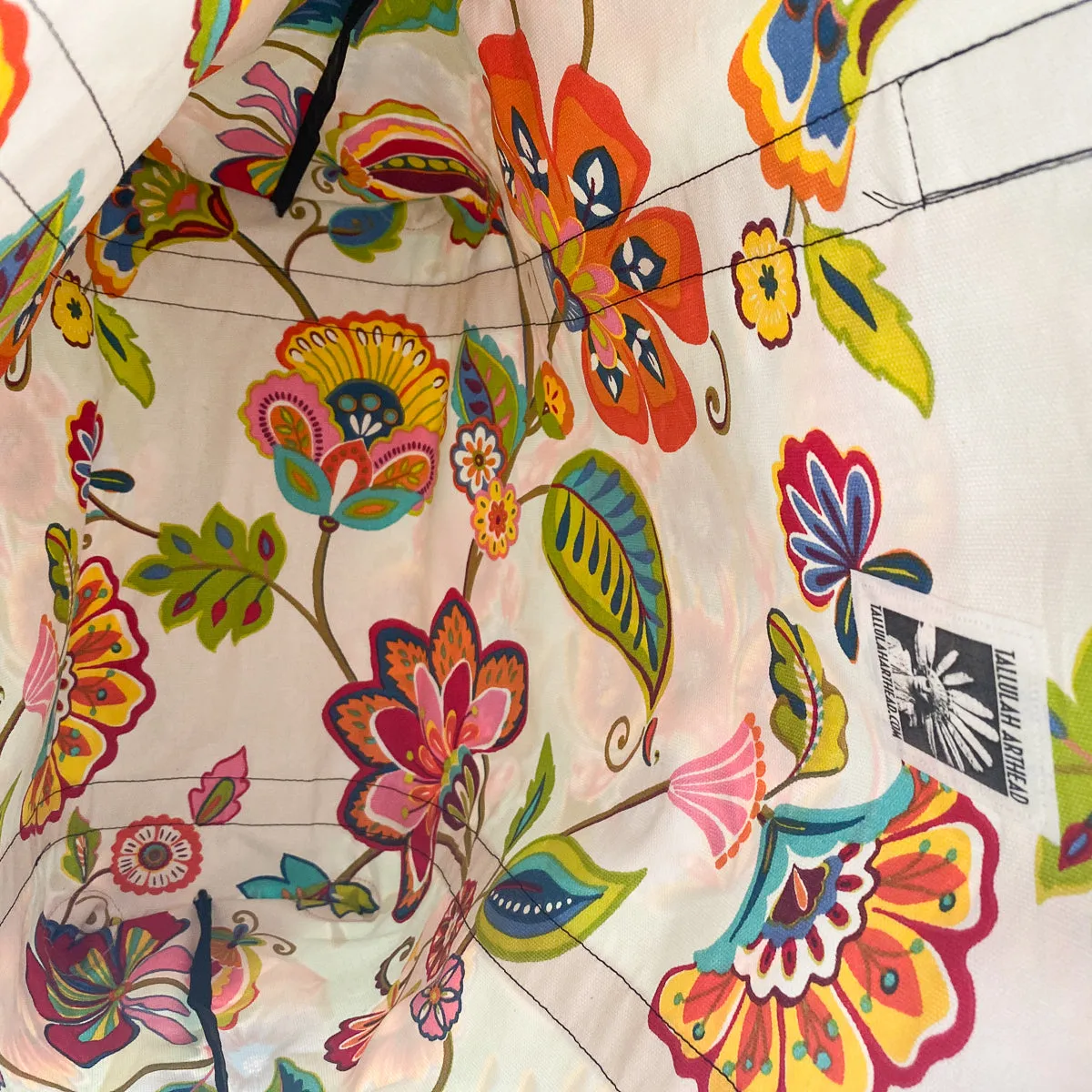 Oilcloth Market Bag / Green Tropical