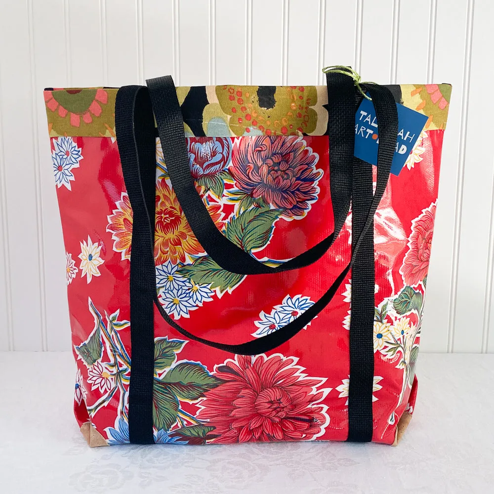 Oilcloth Market Bag / Red