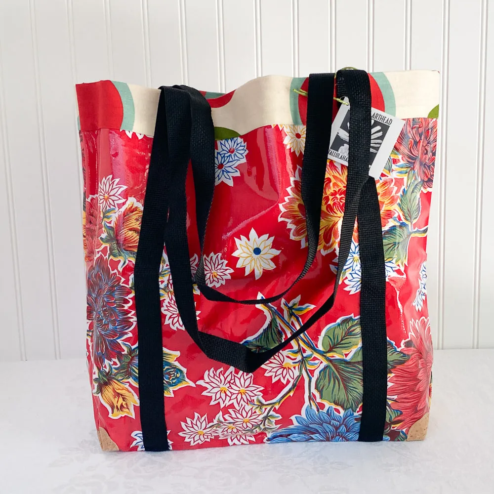 Oilcloth Market Bag / Red