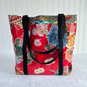 Oilcloth Market Bag / Red