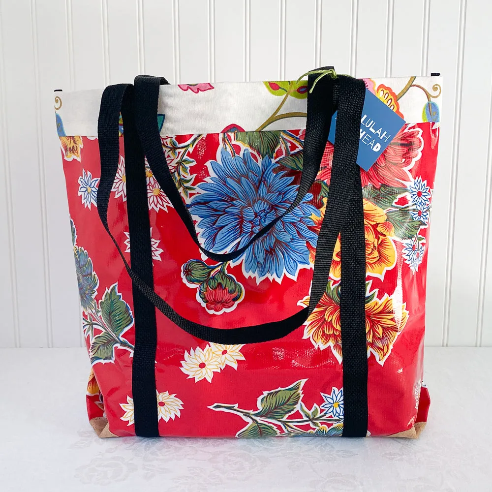 Oilcloth Market Bag / Red