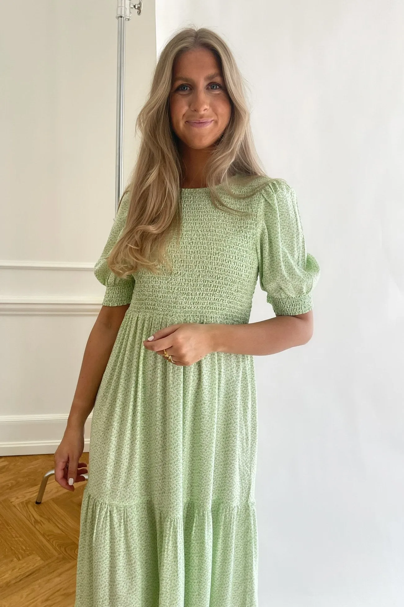 ONLVicky Smock Kjole - Grøn Blomsterprint