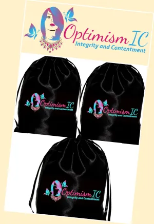 OptimismIC Integrity and Contentment Satin Wig Bags $10 Optimismic Wigs and Gifts St Paul MN