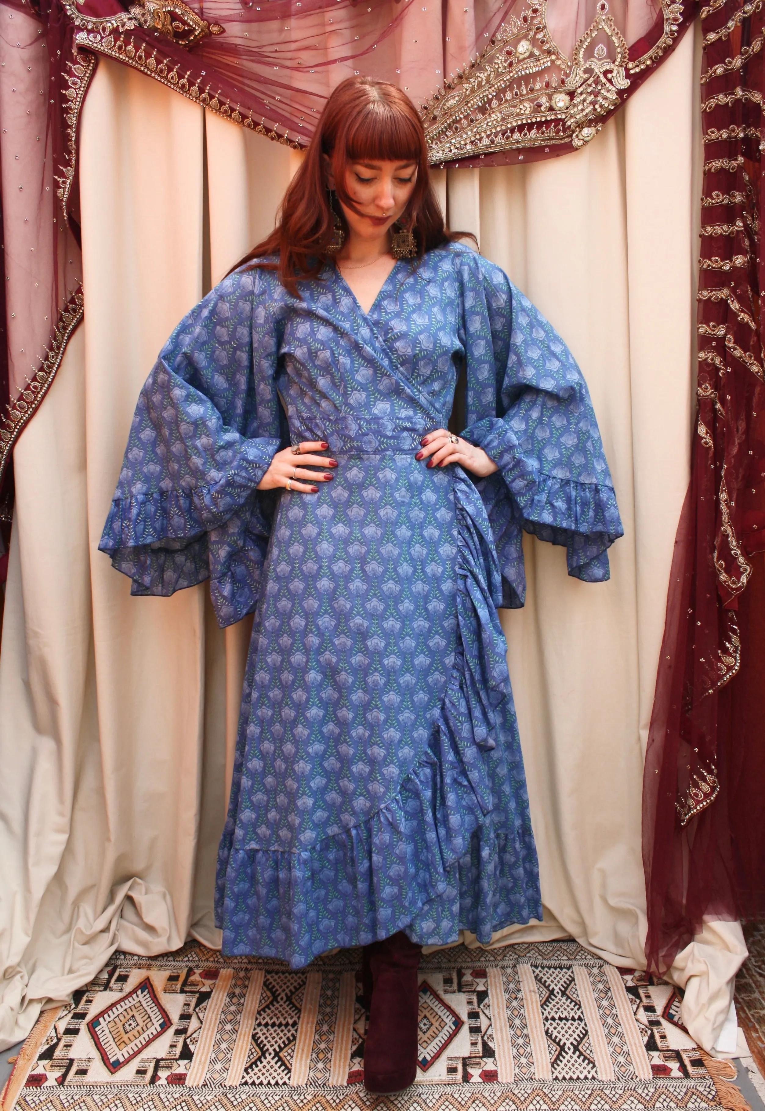 'Ostara' Cotton Wrap Dress