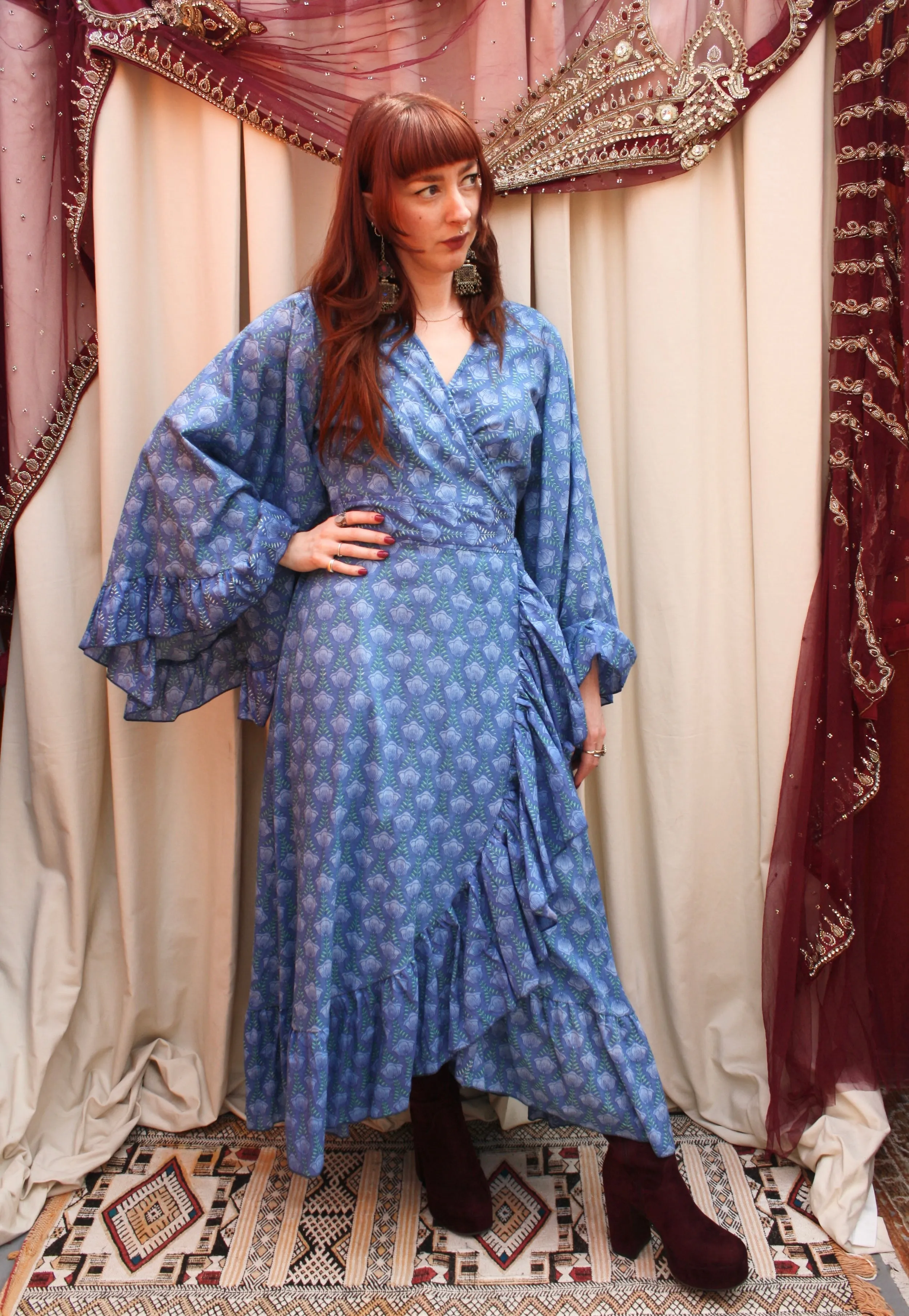 'Ostara' Cotton Wrap Dress