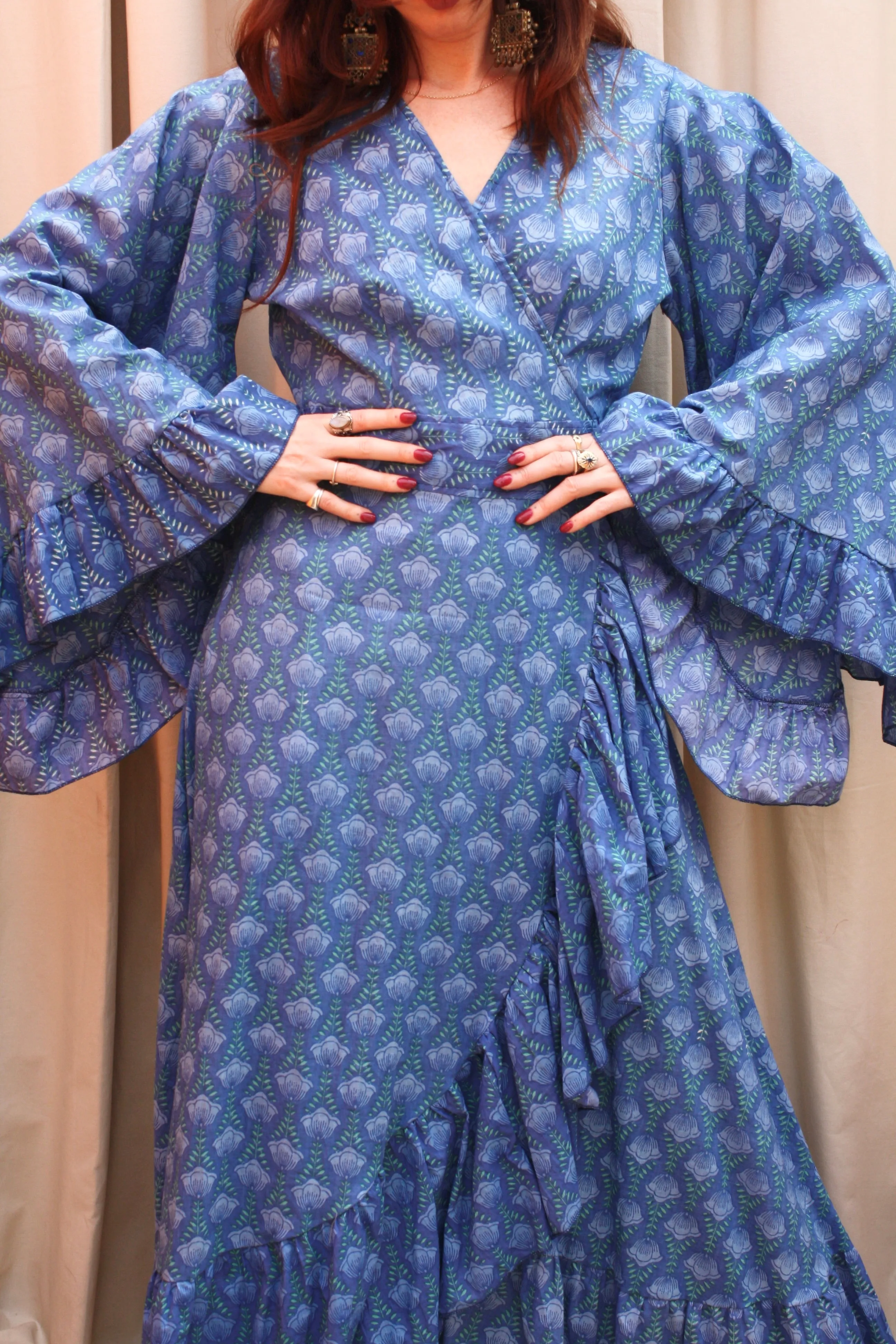 'Ostara' Cotton Wrap Dress