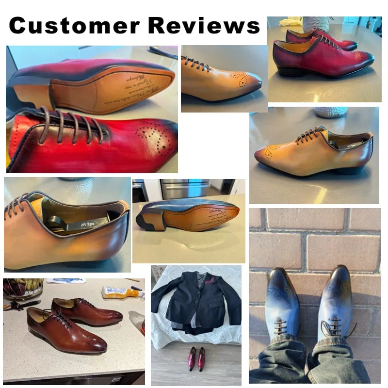Oxfords Cow Leather Pointed Toe Formal Business Men Shoes