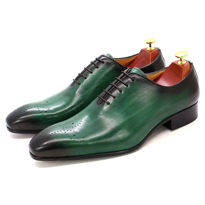 Oxfords Cow Leather Pointed Toe Formal Business Men Shoes