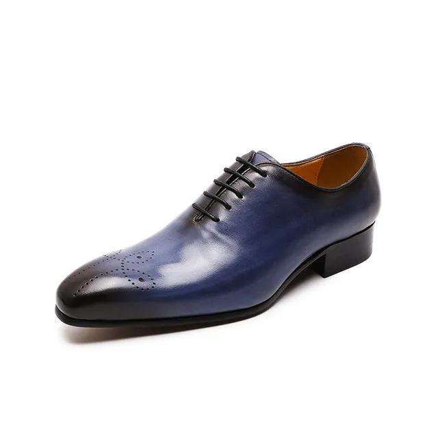 Oxfords Cow Leather Pointed Toe Formal Business Men Shoes