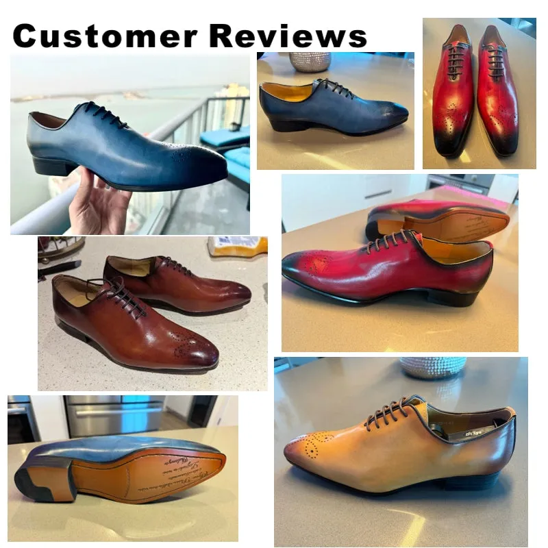 Oxfords Cow Leather Pointed Toe Formal Business Men Shoes