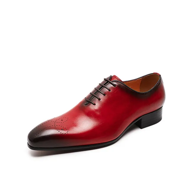 Oxfords Cow Leather Pointed Toe Formal Business Men Shoes