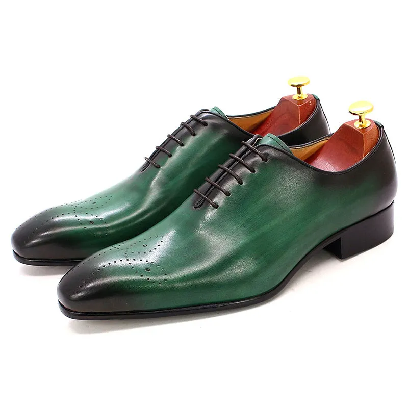 Oxfords Cow Leather Pointed Toe Formal Business Men Shoes
