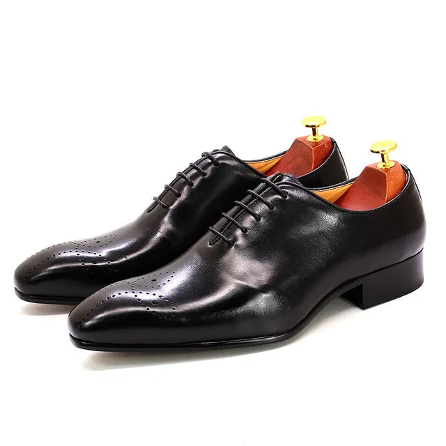 Oxfords Cow Leather Pointed Toe Formal Business Men Shoes