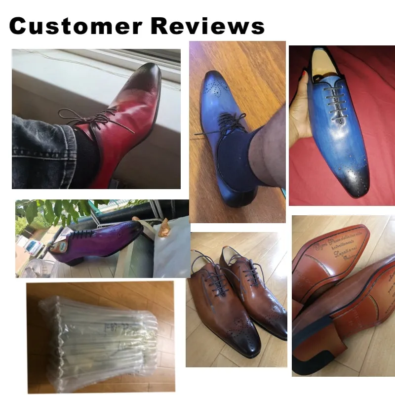 Oxfords Cow Leather Pointed Toe Formal Business Men Shoes