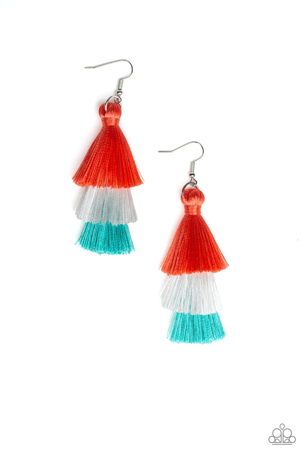 Paparazzi - Hold On To Your Tassel! - Orange Earring