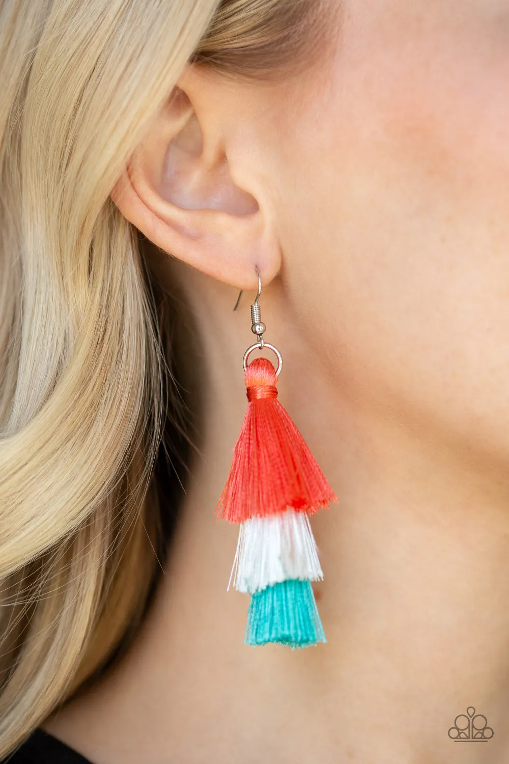 Paparazzi - Hold On To Your Tassel! - Orange Earring
