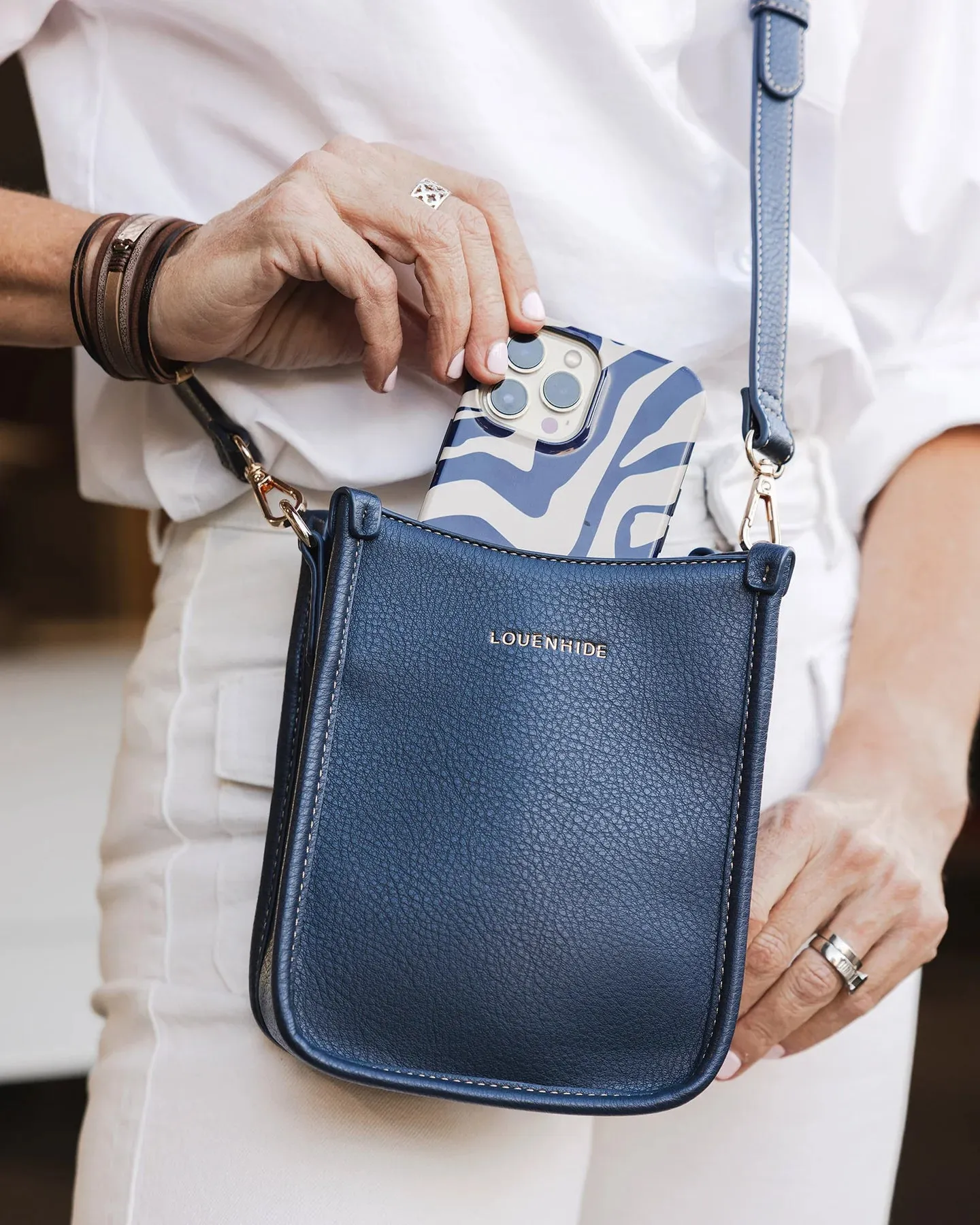 Parker Logo Phone Bag - Navy