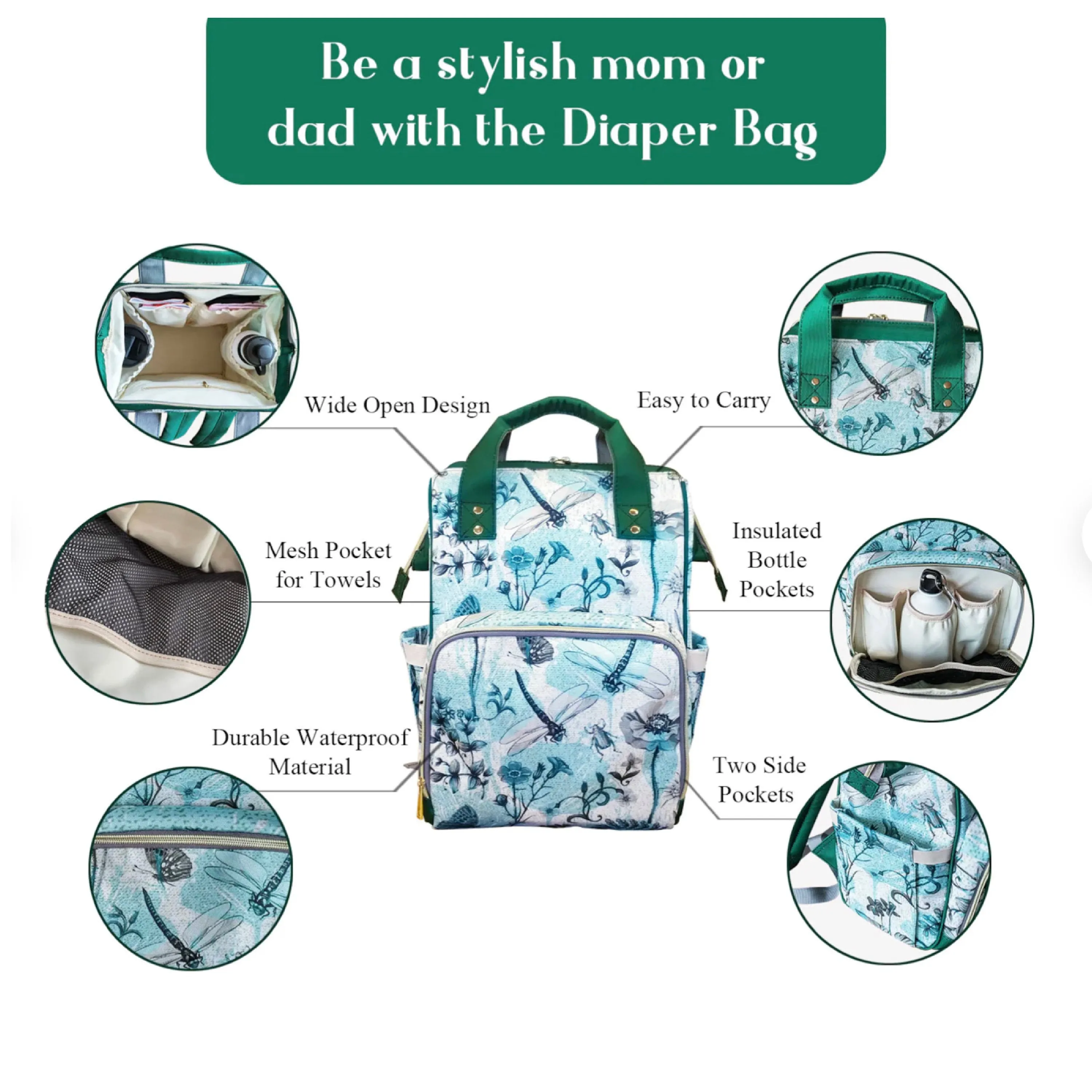 Pastel Goth Diaper Backpack Goth Baby Stuff Goth Baby Bag Creepy Cute Pastel Witchy Nappy Bag Spooky Cute Diaper Bag Witchy Mom Baby Gear