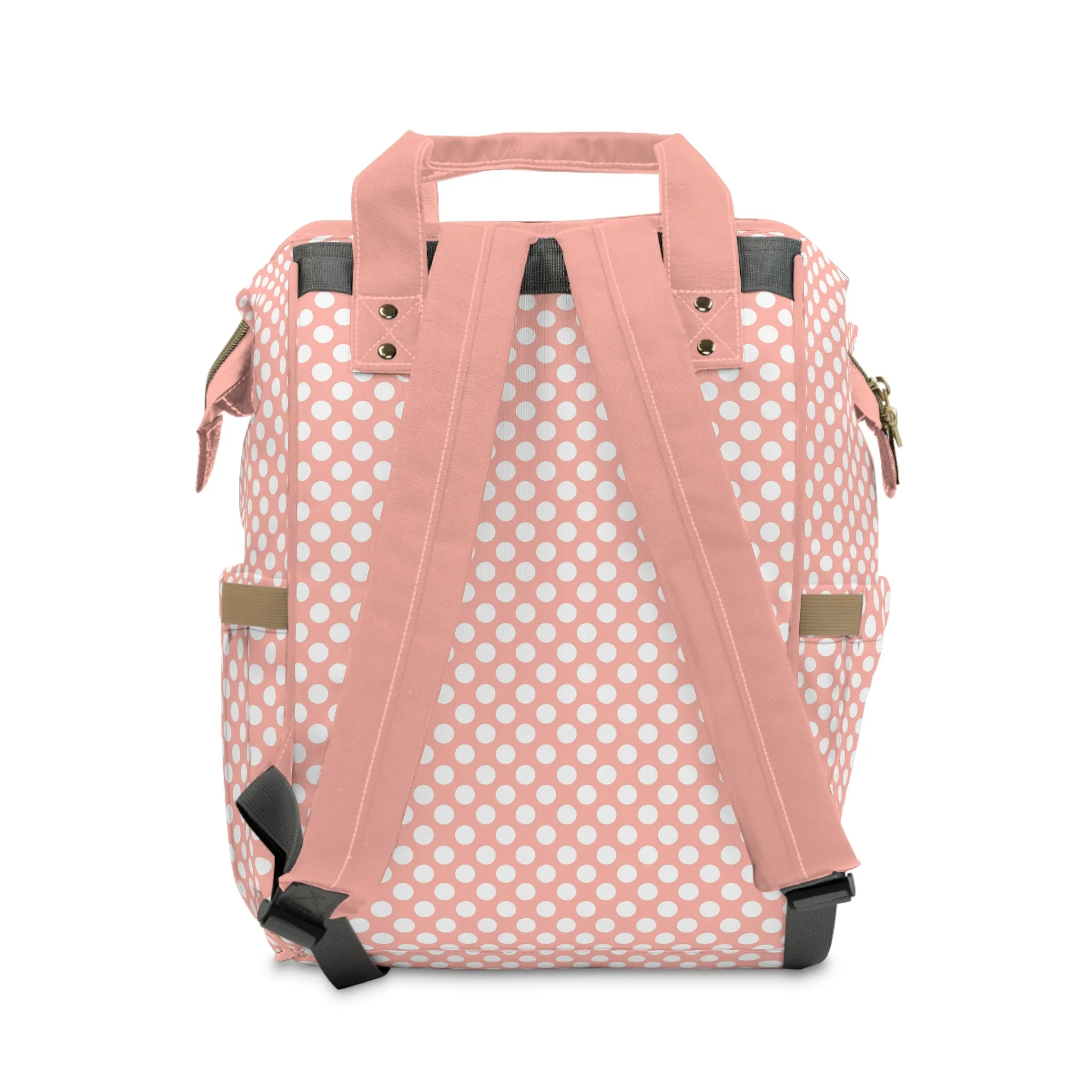 Pastel Polka Dot Diaper Backpack - Stylish & Multifunctional Baby Bag with Polka Dot Patterns, Perfect for Trendy Parents