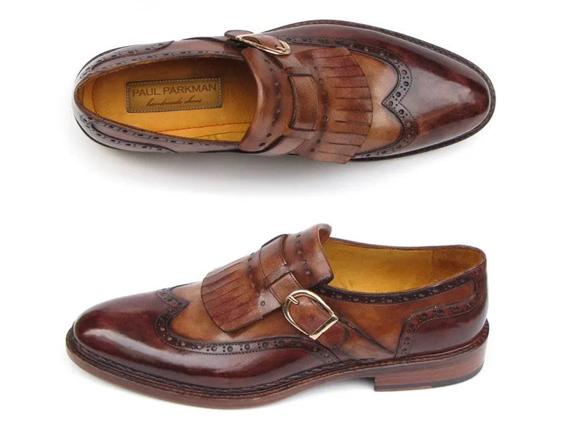 Paul Parkman Brown Wingtip Monkstrap Brogues