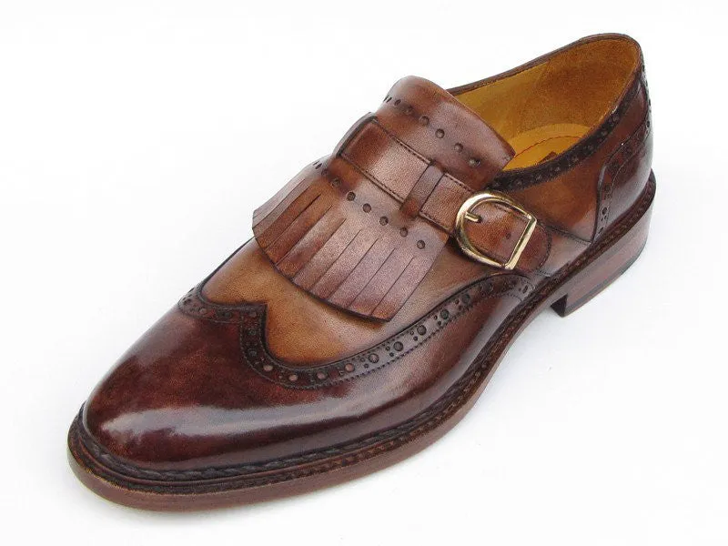 Paul Parkman Brown Wingtip Monkstrap Brogues