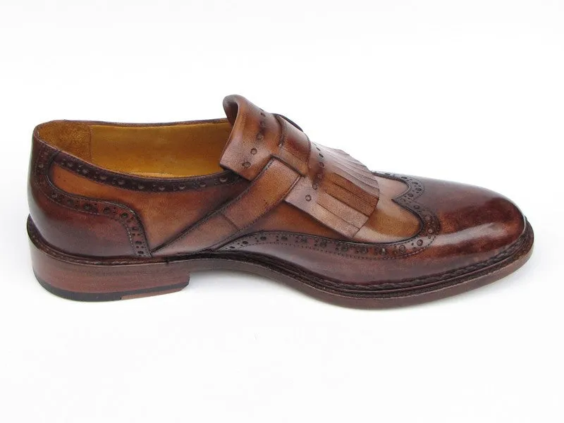 Paul Parkman Brown Wingtip Monkstrap Brogues