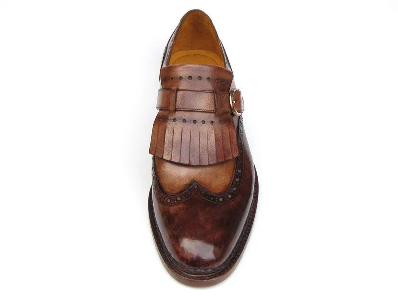 Paul Parkman Brown Wingtip Monkstrap Brogues
