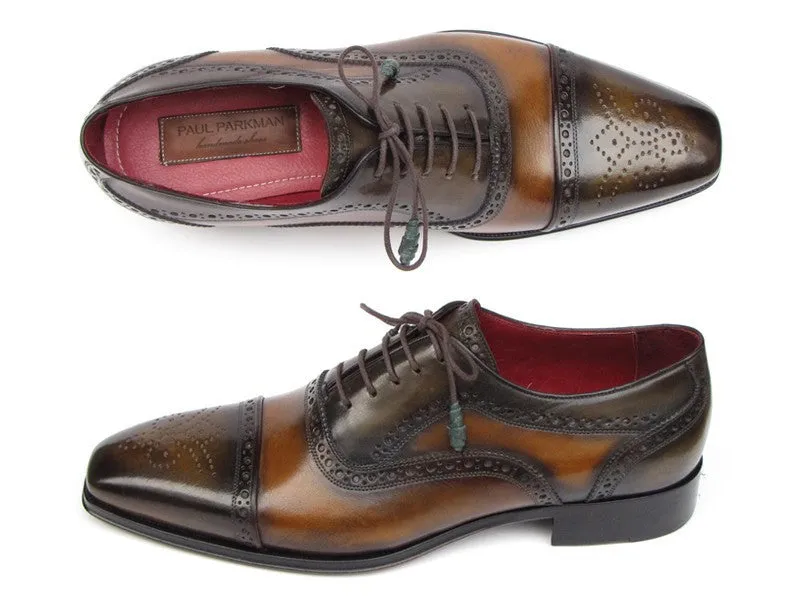 Paul Parkman Men's Hand-Painted Captoe Oxfords