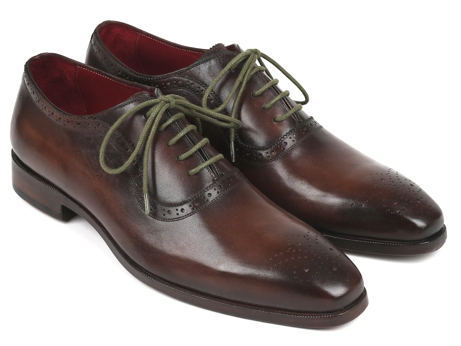 Paul Parkman Men's Medallion Toe Oxfords in Brown