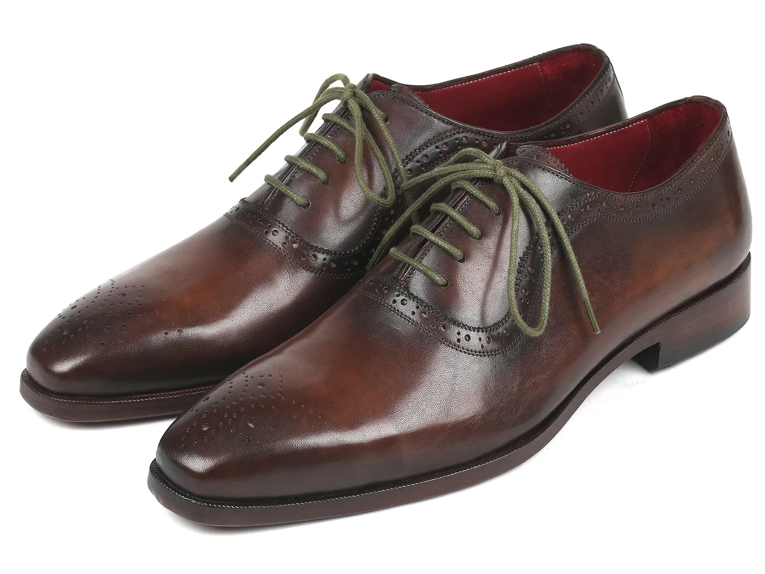 Paul Parkman Men's Medallion Toe Oxfords in Brown