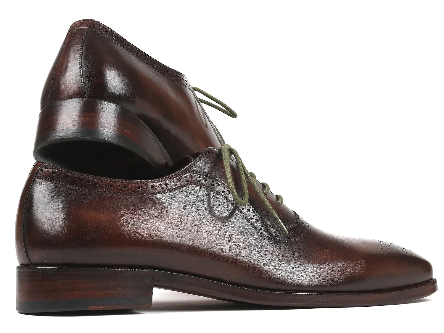 Paul Parkman Men's Medallion Toe Oxfords in Brown