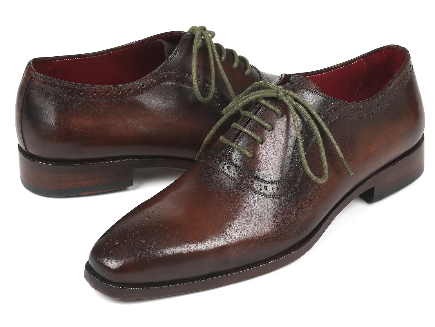 Paul Parkman Men's Medallion Toe Oxfords in Brown