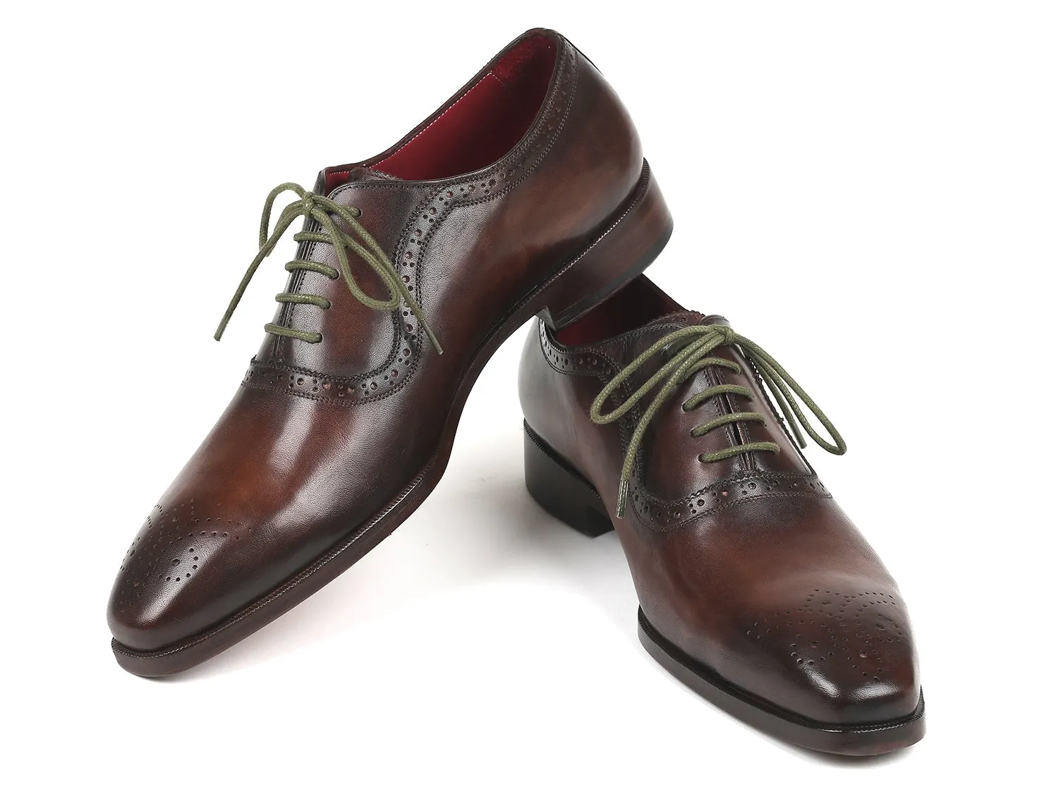 Paul Parkman Men's Medallion Toe Oxfords in Brown