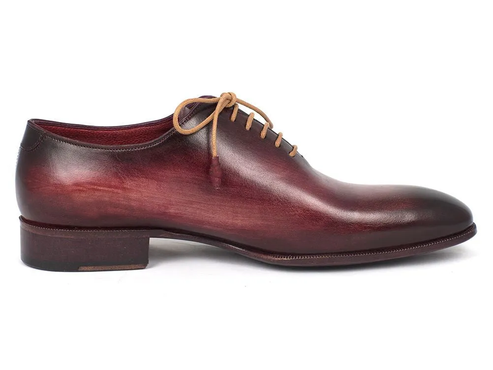 Paul Parkman Men's Wholecut Plain Toe Oxfords in Burgundy