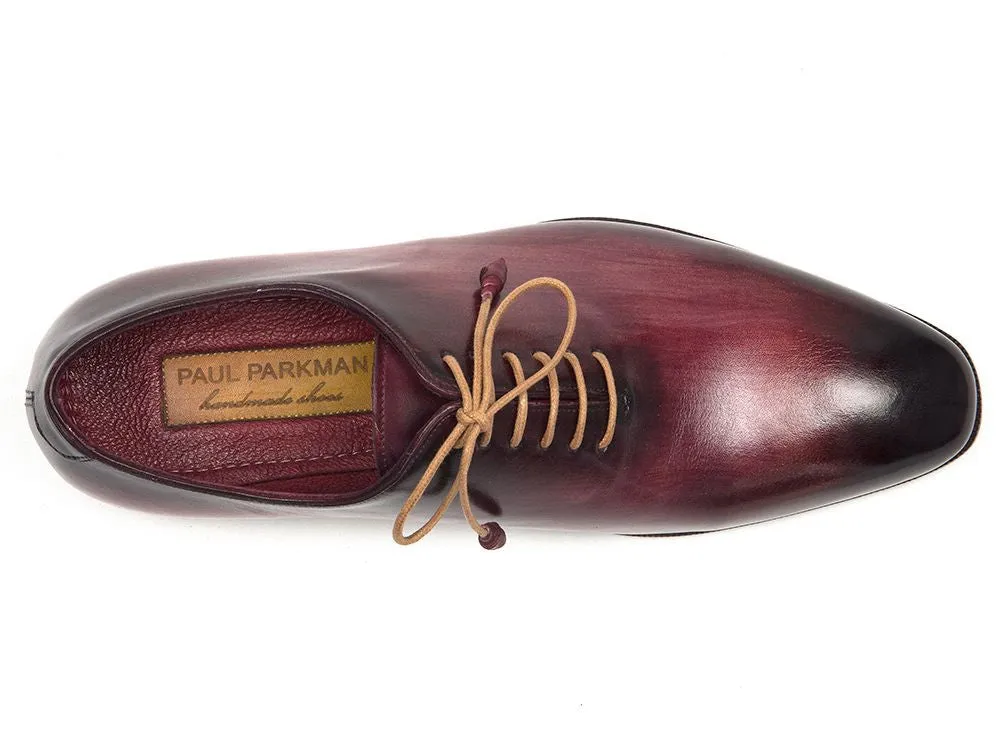 Paul Parkman Men's Wholecut Plain Toe Oxfords in Burgundy