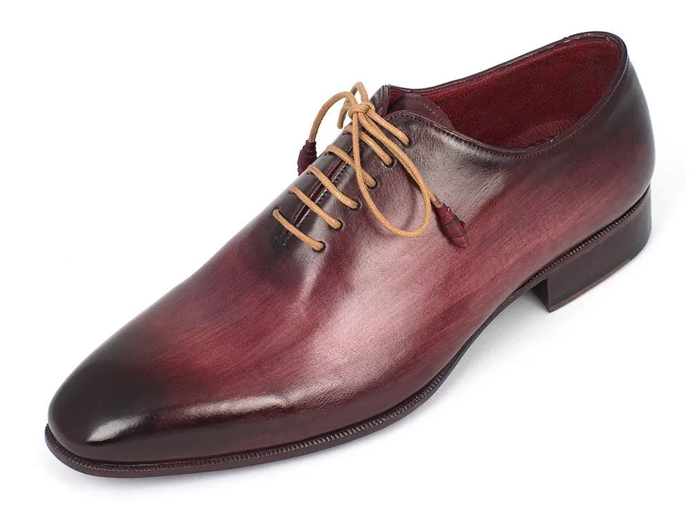 Paul Parkman Men's Wholecut Plain Toe Oxfords in Burgundy