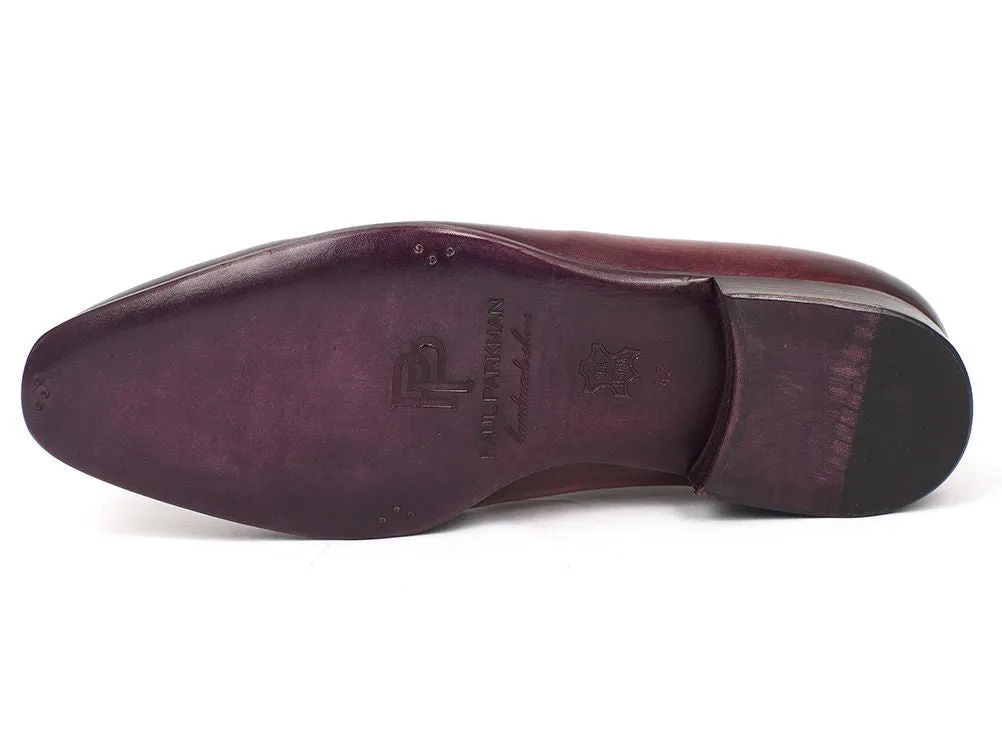 Paul Parkman Men's Wholecut Plain Toe Oxfords in Burgundy