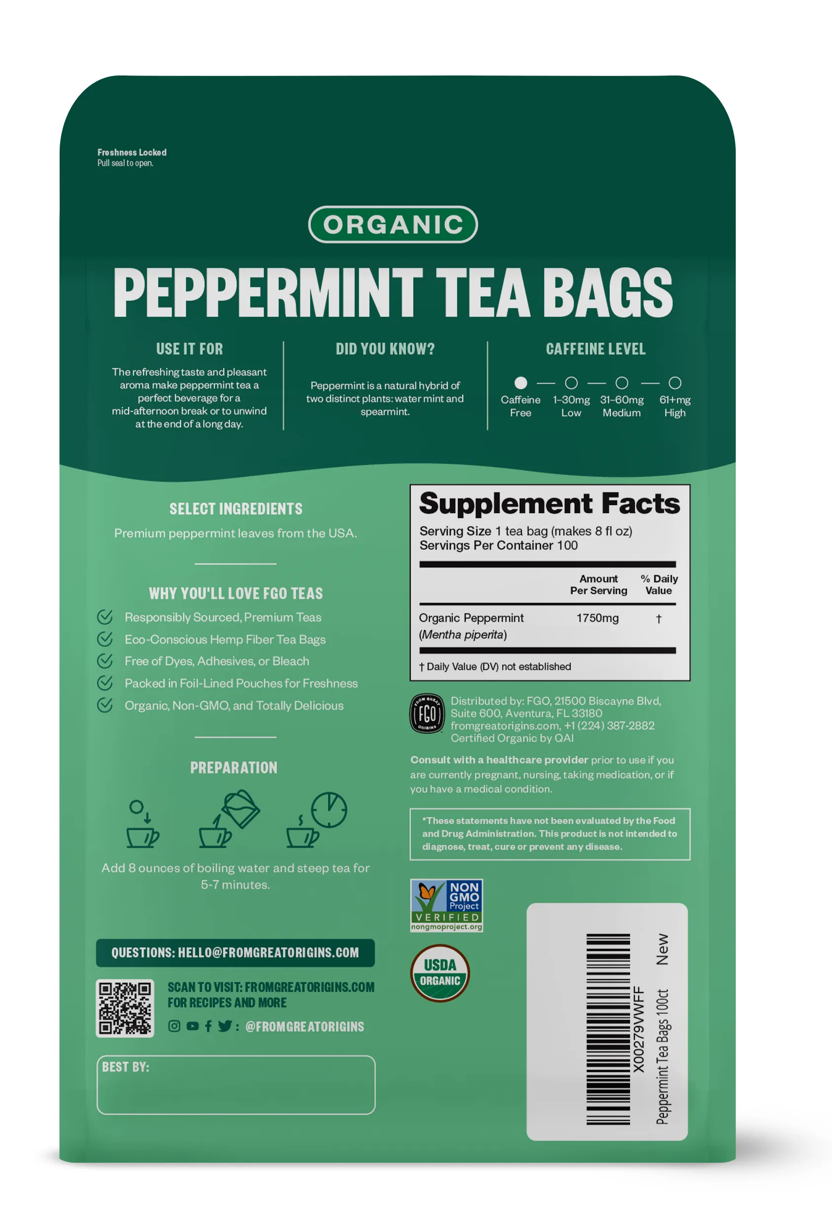 Peppermint Tea Bags