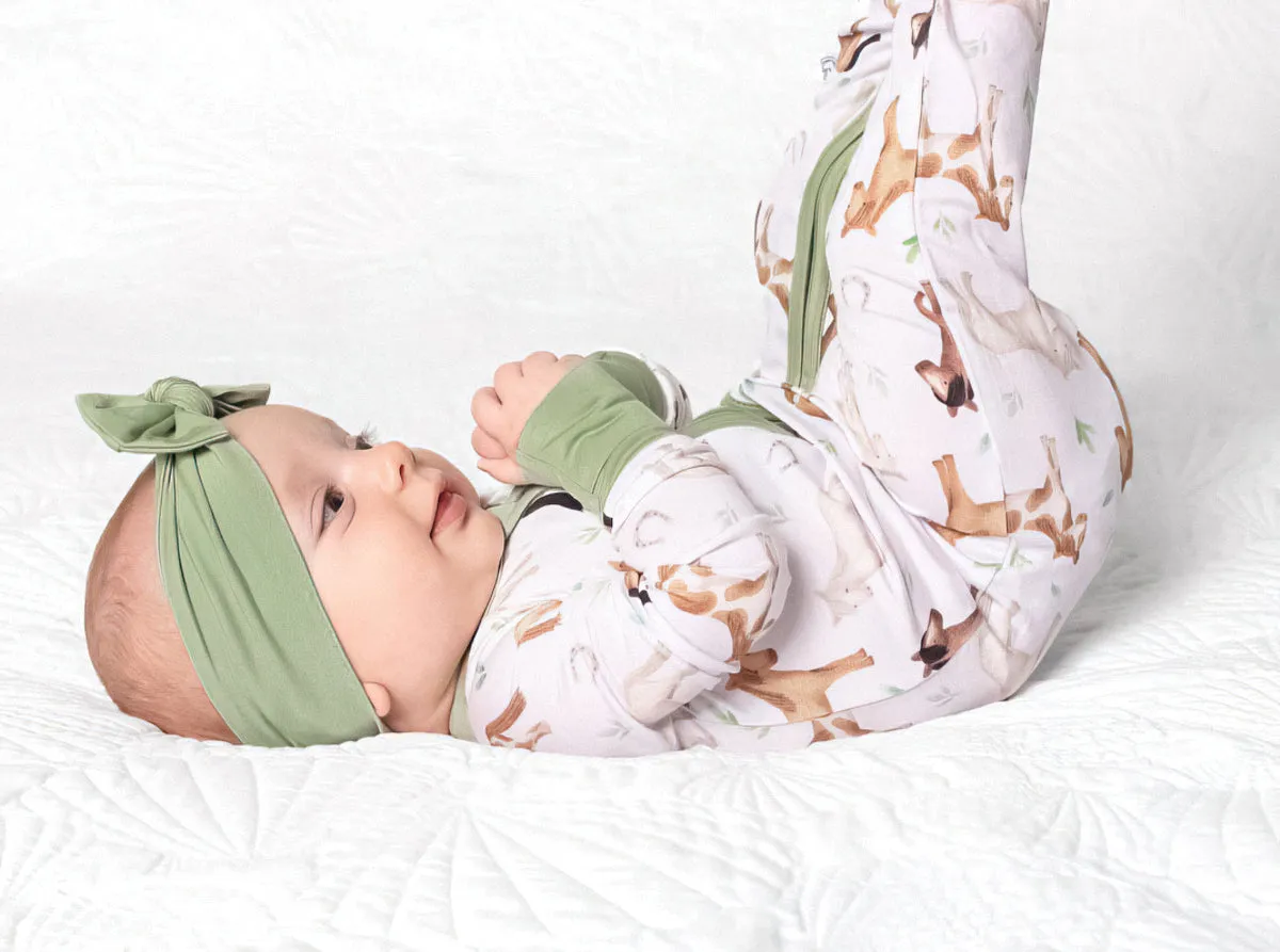 Perfect Ponies | Convertible Bamboo Zipper Baby Pajamas