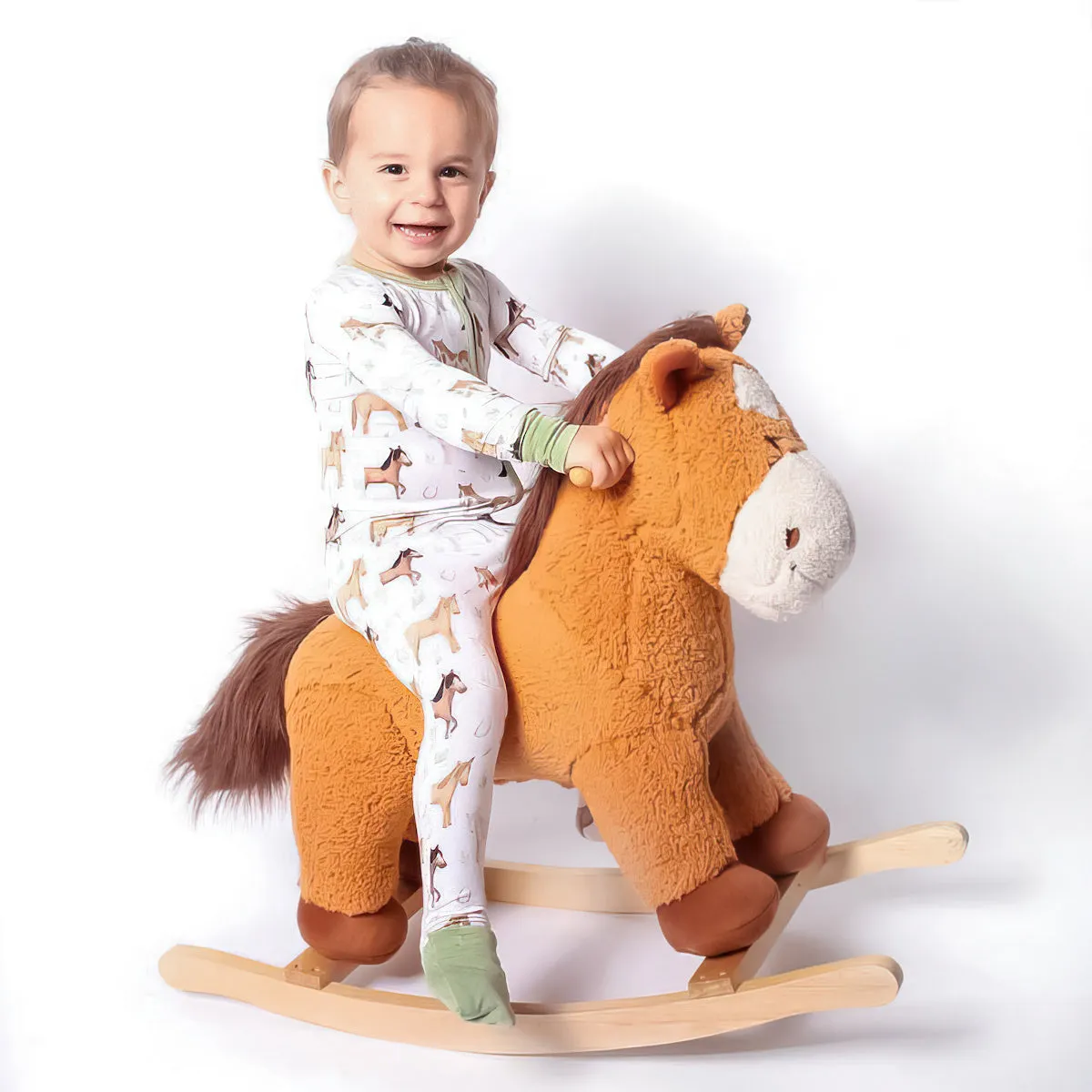 Perfect Ponies | Convertible Bamboo Zipper Baby Pajamas