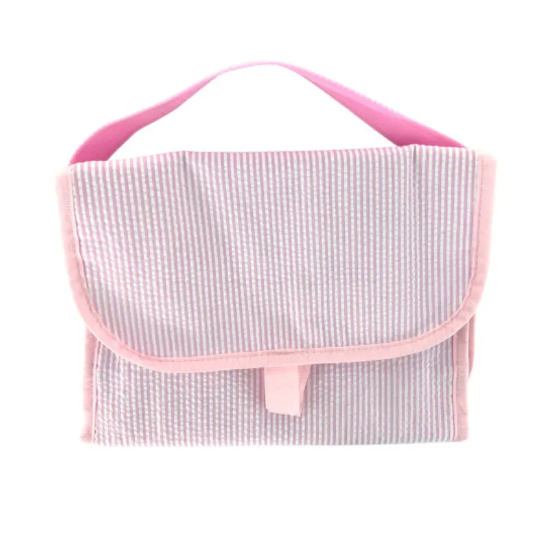Personalized Seersucker Baby Pink Hang Around