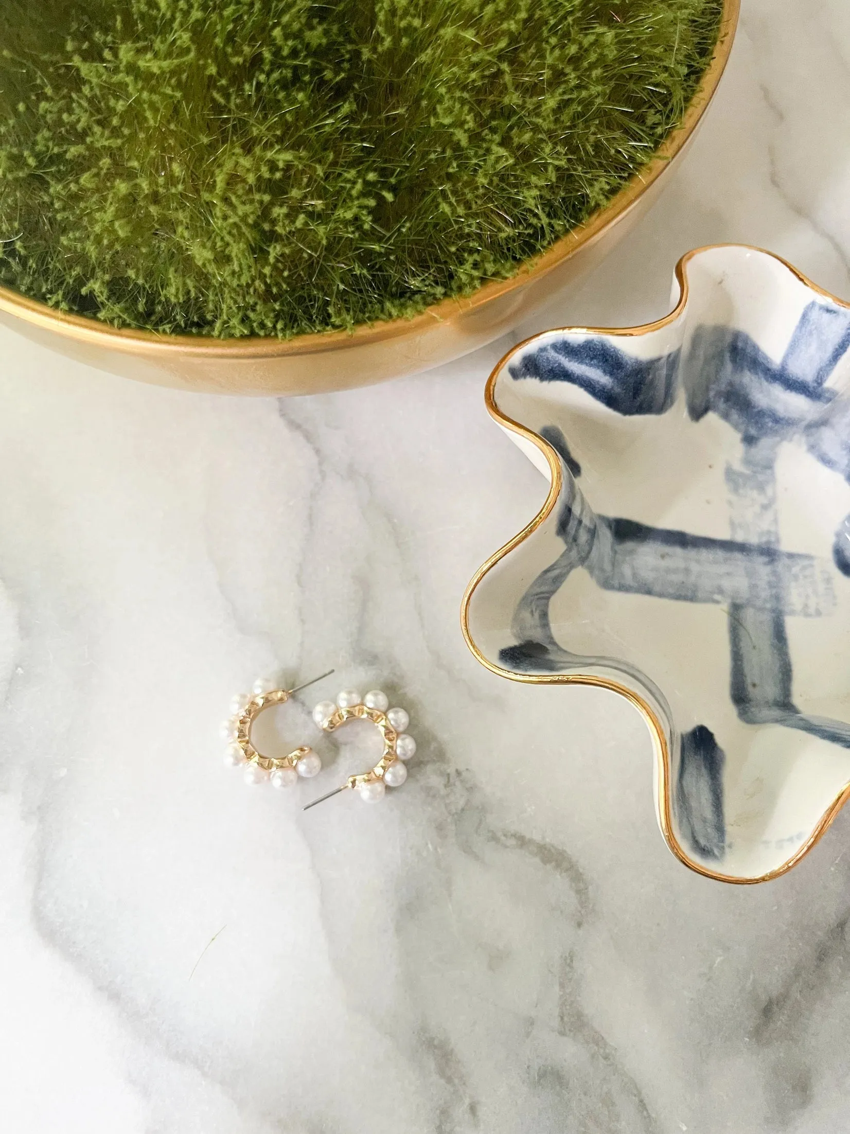 Petite Pearl Hoop Earrings