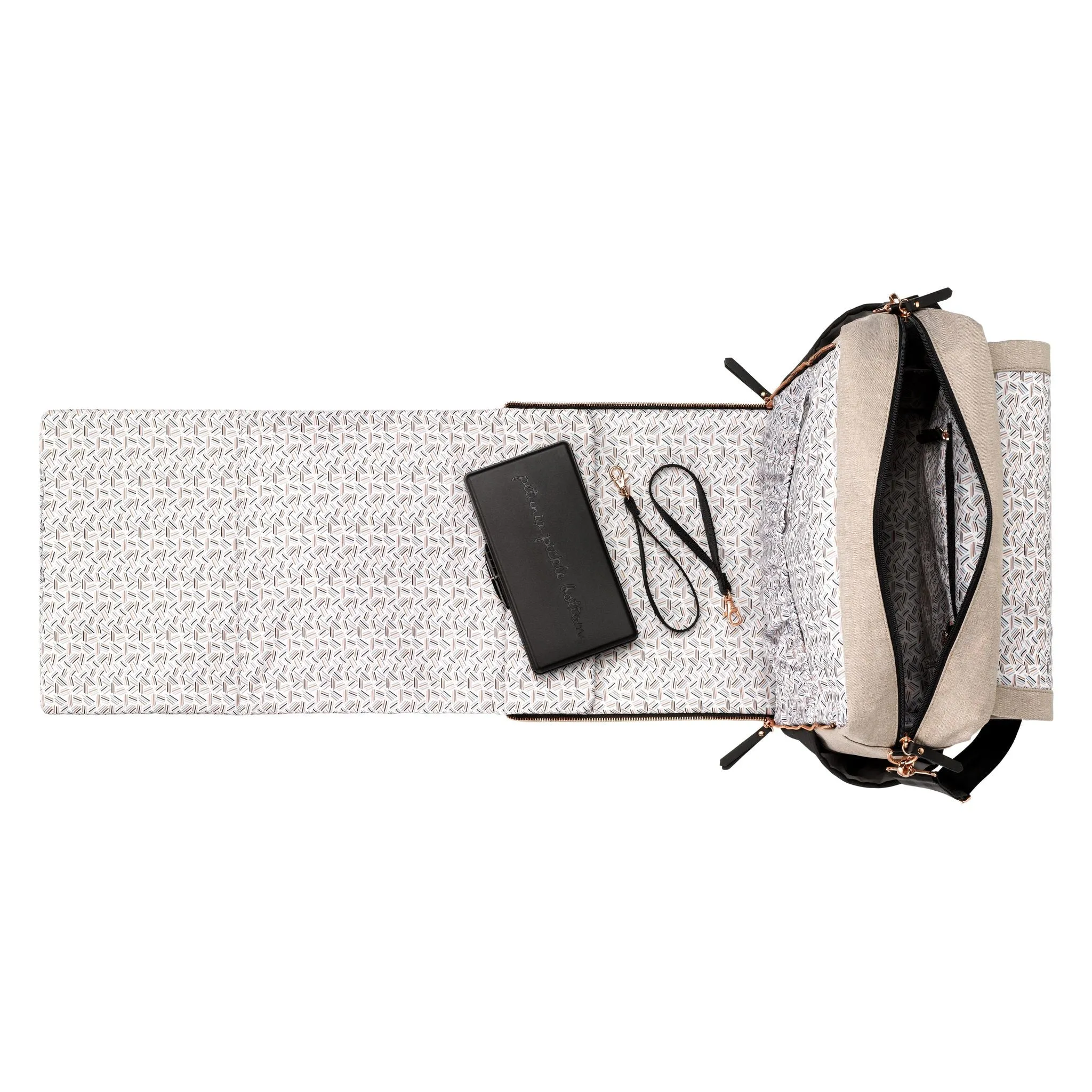 Petunia Pickle Bottom Boxy Backpack: Sand/Black