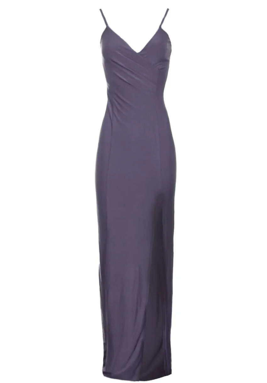 Pewter Slinky Maxi Dress