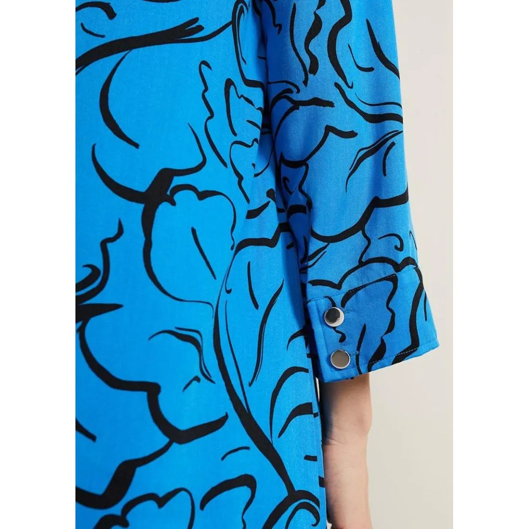 Phase Eight Marina Leaf Tunic - Blue