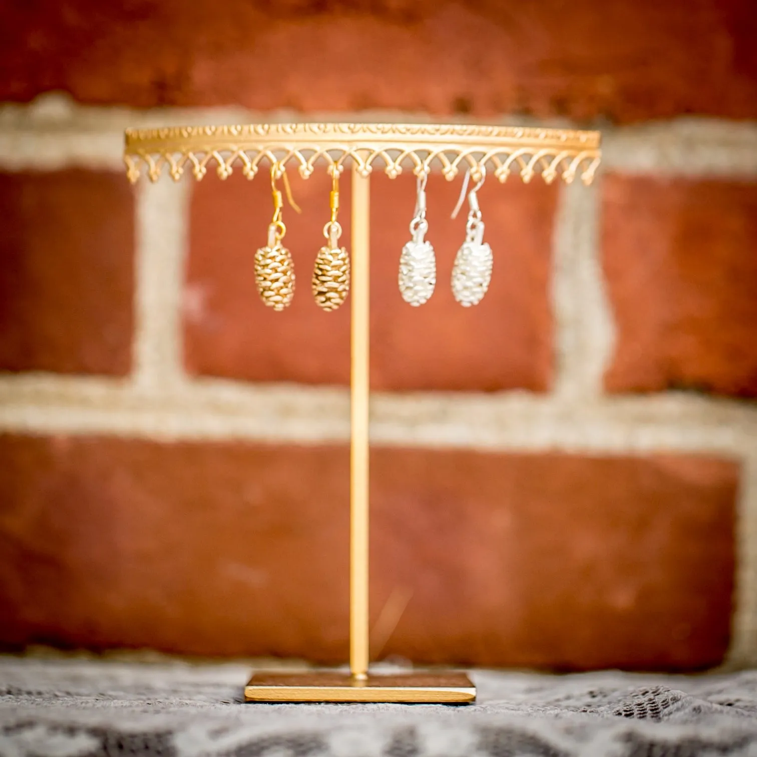 Pinecone Dangle Earrings