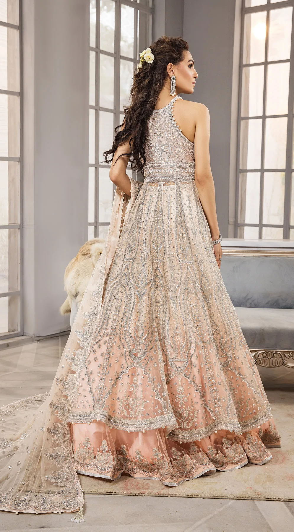 Pink Bridal Maxi Lehenga for Pakistani Bridal Wear